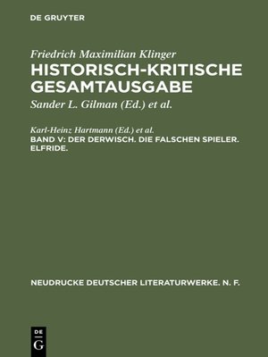 cover image of Der Derwisch. Die falschen Spieler. Elfride.